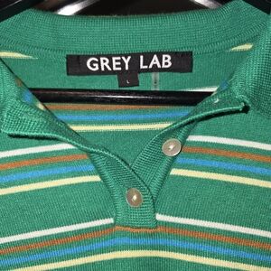 NWOT Grey Lab Women's Vibrant Striped Polo